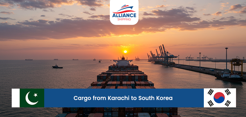 cargo from karachi to south korea