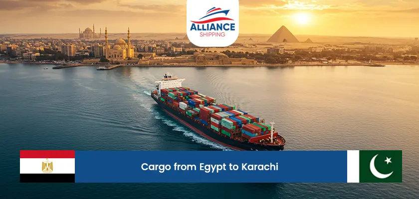 cargo from egypt to karachi