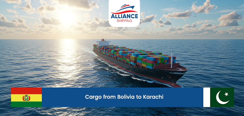 cargo from bolivia to karachi