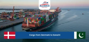 cargo from denmark to karachi