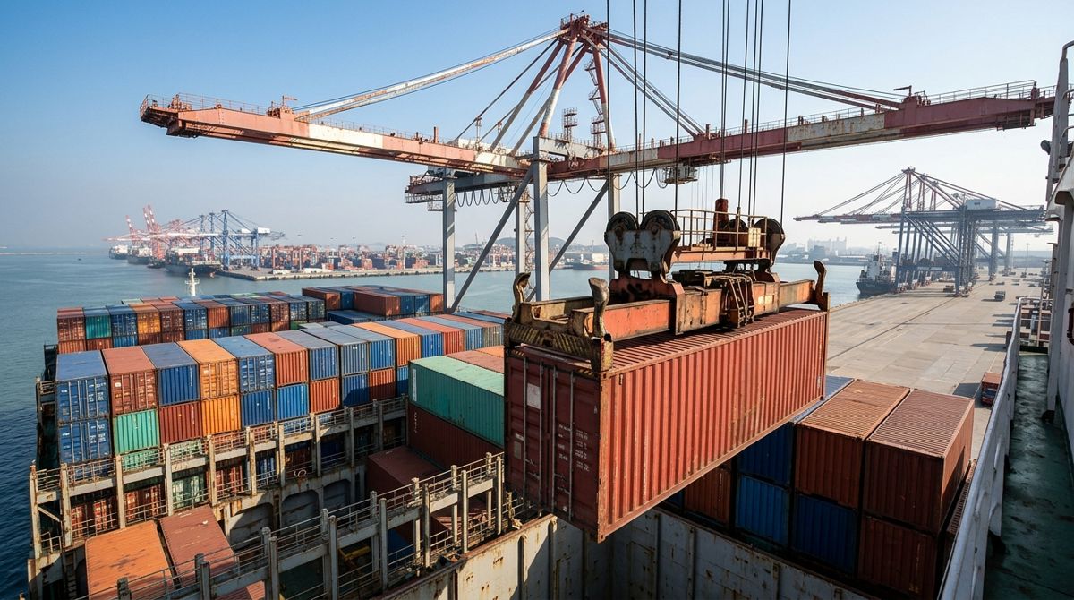 Incoterms explained: under FOB the risk passes once the container is loaded on board at the origin port