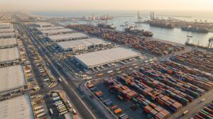 Re-export from Dubai: free zone warehouses and container yards next to Jebel Ali Port